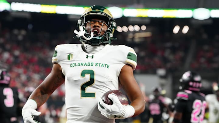 Oct 21, 2023; Paradise, Nevada, USA; Colorado State Rams wide receiver Justus Ross-Simmons (2)