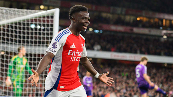 Bukayo Saka comes back from injury and scores against Fulham.