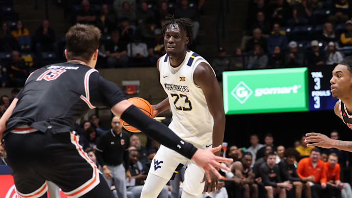 West Virginia University guard Morris Ugusuk West Virginia University guard Morris Ugusuk