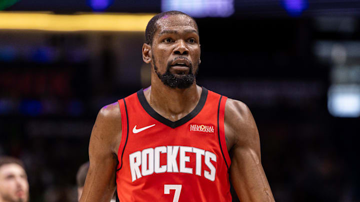 Houston Rockets forward Kevin Durant is a solid prop target on Tuesday. Houston Rockets forward Kevin Durant is a solid prop target on Tuesday.