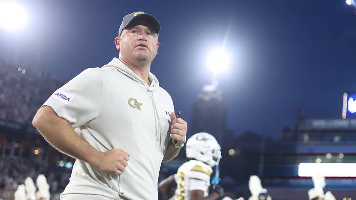 Sep 3, 2026; Atlanta, Georgia, USA;  Georgia Tech Yellow Jackets head coach Brent Key takes the field at Bobby Dodd Stadium at Hyundai Field.  Mandatory Credit: Brett Davis-Imagn Images