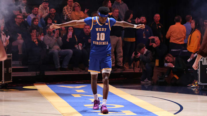 West Virginia University guard Sencire Harris