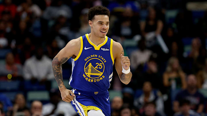 Two-way guard Lester Quinones in action for the Golden State Warriors