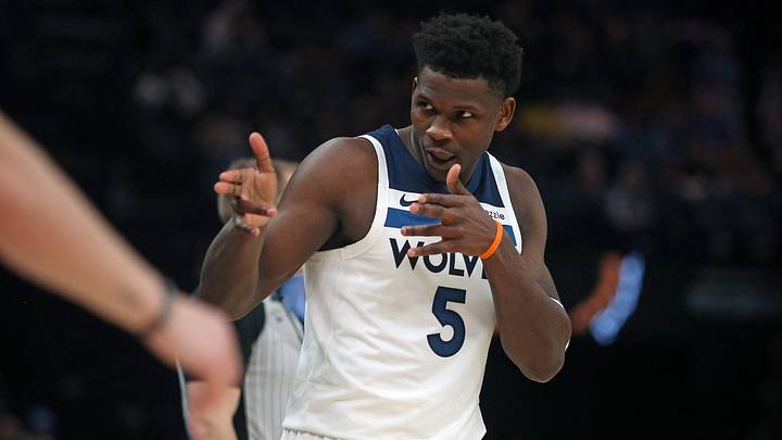 Jan 31, 2026; Memphis, Tennessee, USA; Minnesota Timberwolves guard Anthony Edwards (5) reacts during the fourth quarter against the Memphis Grizzlies at FedExForum. Mandatory Credit: Petre Thomas-Imagn Images Jan 31, 2026; Memphis, Tennessee, USA; Minnesota Timberwolves guard Anthony Edwards (5) reacts during the fourth quarter against the Memphis Grizzlies at FedExForum. Mandatory Credit: Petre Thomas-Imagn Images