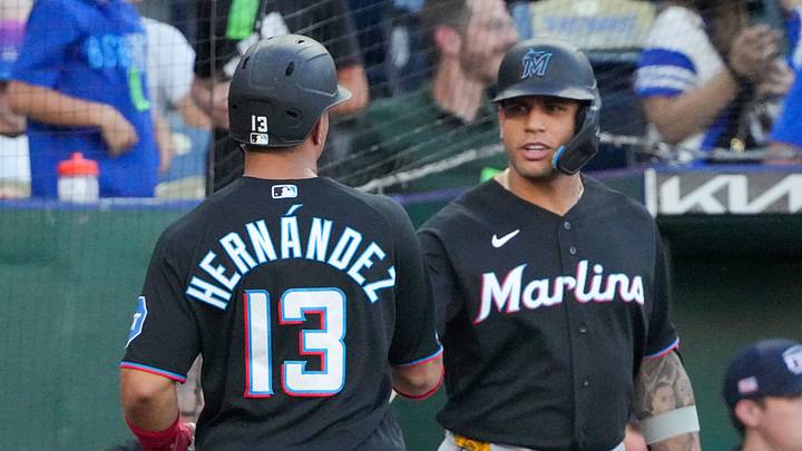 Miami Marlins left fielder Heriberto Hernández Mandatory Credit: Denny Medley-Imagn Images Miami Marlins left fielder Heriberto Hernández Mandatory Credit: Denny Medley-Imagn Images