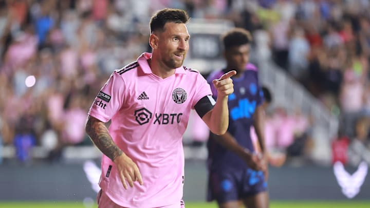Lionel Messi en un juego contra el Charlotte FC, en el marco de la Leagues Cup 