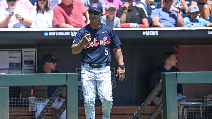 Mississippi Rebels head coach Mike Bianco walks out of the dugout Mississippi Rebels head coach Mike Bianco walks out of the dugout