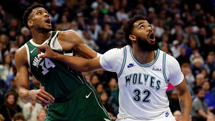 Giannis Antetokounmpo, Milwaukee Bucks and Karl-Anthony Towns, Minnesota Timberwolves