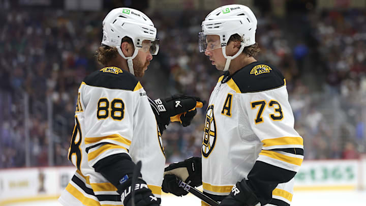 The Boston Bruins will be splitting the captaincy among David Pastrnak and Charlie McAvoy next season.