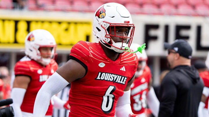 Louisville Cardinals linebacker Stanquan Clark (6) warms up ahead of their game against the Austin Peay Governors on Saturday, Aug. 31, 2024 at L&N Federal Credit Union Stadium in Louisville, Ky. Louisville Cardinals linebacker Stanquan Clark (6) warms up ahead of their game against the Austin Peay Governors on Saturday, Aug. 31, 2024 at L&N Federal Credit Union Stadium in Louisville, Ky.