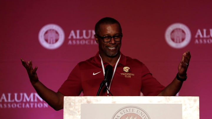 Coach Willie Taggart speaks at the Florida State Seminoles 2019 Kickoff Luncheon Friday, Aug. 22, 2019.

Fsu Kickoff Lunch563