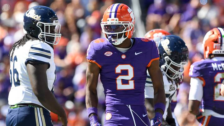 Clemson Tigers cornerback Ashton Hampton (2) reacts after a defensive stop during the NCAA football game Saturday, Oct. 17, 2026 against the Charleston Southern Buccaneers at Memorial Stadium in Clemson, South Carolina. Clemson Tigers cornerback Ashton Hampton (2) reacts after a defensive stop during the NCAA football game Saturday, Oct. 17, 2026 against the Charleston Southern Buccaneers at Memorial Stadium in Clemson, South Carolina.