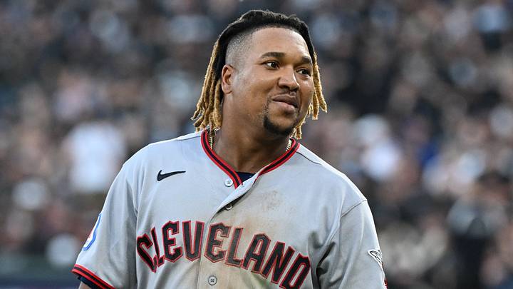 Oct 7, 2026; Chicago, Illinois, USA; Cleveland Guardians third baseman Jose Ramirez (11) reacts during the eighth inning against the Chicago White Sox in game three of the ALDS for the 2026 MLB Playoffs at Rate Field. Mandatory Credit: Matt Marton-Imagn Images Oct 7, 2026; Chicago, Illinois, USA; Cleveland Guardians third baseman Jose Ramirez (11) reacts during the eighth inning against the Chicago White Sox in game three of the ALDS for the 2026 MLB Playoffs at Rate Field. Mandatory Credit: Matt Marton-Imagn Images