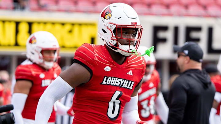 Louisville Cardinals linebacker Stanquan Clark (6) warms up ahead of their game against the Austin Peay Governors on Saturday, Aug. 31, 2024 at L&N Federal Credit Union Stadium in Louisville, Ky. Louisville Cardinals linebacker Stanquan Clark (6) warms up ahead of their game against the Austin Peay Governors on Saturday, Aug. 31, 2024 at L&N Federal Credit Union Stadium in Louisville, Ky.