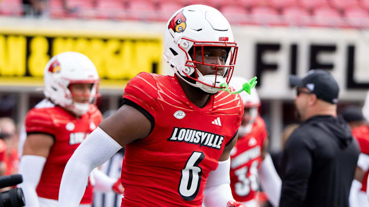 Louisville Cardinals linebacker Stanquan Clark (6) warms up ahead of their game against the Austin Peay Governors on Saturday, Aug. 31, 2024 at L&N Federal Credit Union Stadium in Louisville, Ky. Louisville Cardinals linebacker Stanquan Clark (6) warms up ahead of their game against the Austin Peay Governors on Saturday, Aug. 31, 2024 at L&N Federal Credit Union Stadium in Louisville, Ky.