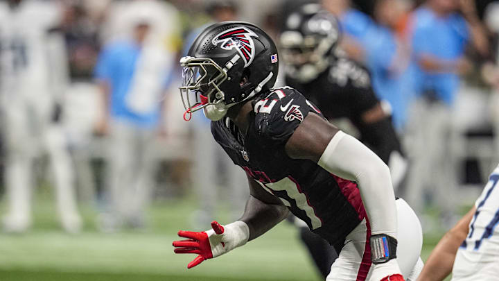 Atlanta Falcons linebacker James Pearce Jr. Atlanta Falcons linebacker James Pearce Jr.