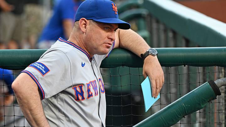 Jun 18, 2026; Philadelphia, Pennsylvania, USA; New York Mets manager Carlos Mendoza (64) in the dugout against the Philadelphia Phillies at Citizens Bank Park. Mandatory Credit: Eric Hartline-Imagn Images Jun 18, 2026; Philadelphia, Pennsylvania, USA; New York Mets manager Carlos Mendoza (64) in the dugout against the Philadelphia Phillies at Citizens Bank Park. Mandatory Credit: Eric Hartline-Imagn Images