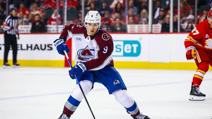 Colorado Avalanche center Fedor Svechkov (9) controls the puck. Credit: Sergei Belski-Imagn Images Colorado Avalanche center Fedor Svechkov (9) controls the puck. Credit: Sergei Belski-Imagn Images