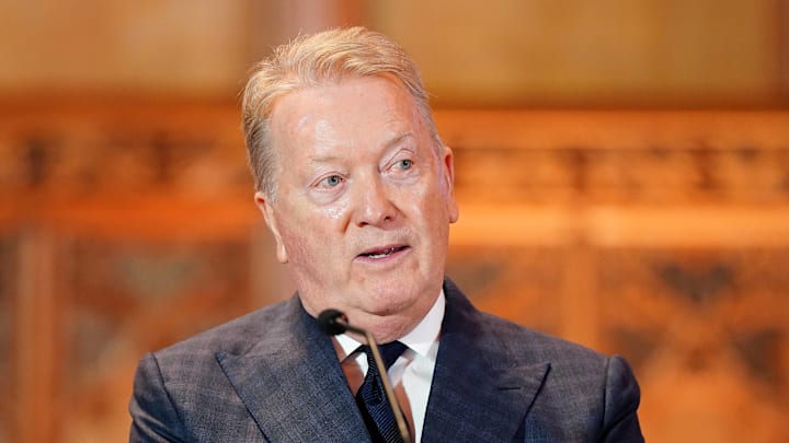 Frank Warren during a press conference at the Guildhall, London on October 23, 2024.