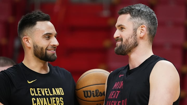 Max Strus, Cleveland Cavaliers and Kevin Love, Miami Heat