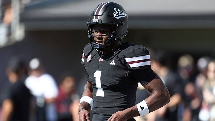 Mississippi State Bulldogs quarterback Kamario Taylor. Mandatory Credit: Petre Thomas-Imagn Images