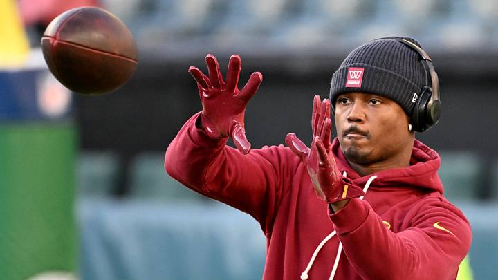 Jan 4, 2026; Philadelphia, Pennsylvania, USA; Washington Commanders wide receiver Terry McLaurin (17) during warmups against the Philadelphia Eagles at Lincoln Financial Field. Mandatory Credit: Eric Hartline-Imagn Images Jan 4, 2026; Philadelphia, Pennsylvania, USA; Washington Commanders wide receiver Terry McLaurin (17) during warmups against the Philadelphia Eagles at Lincoln Financial Field. Mandatory Credit: Eric Hartline-Imagn Images