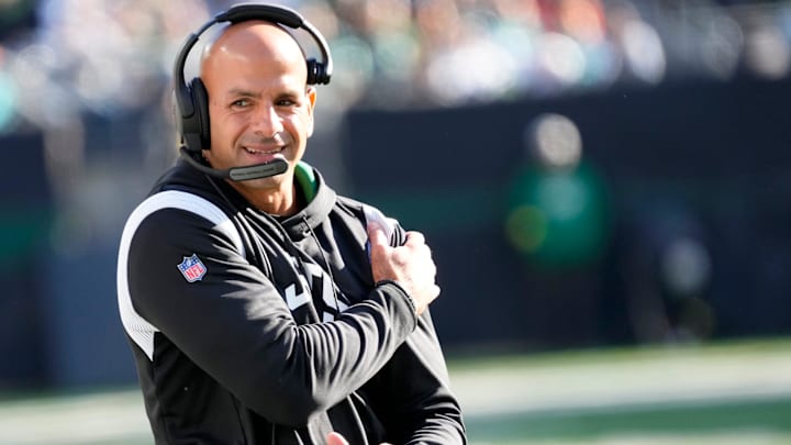 Jets Head Coach Robert Saleh had reason to smile as they beat the Dolphins, 40-17, Sunday, October 9, 2022.

Jets Vs Dolphins