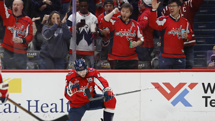 Connor McMichael, Washington Capitals Mandatory Credit: Geoff Burke-Imagn Images