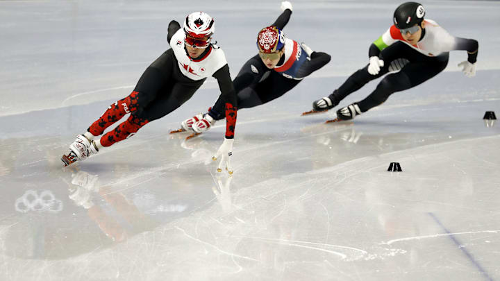 William Dandjinou is the betting favorite to win the 1500m short track race.