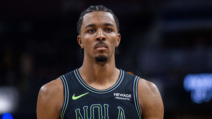 Jan 16, 2026; Indianapolis, Indiana, USA; New Orleans Pelicans forward Trey Murphy III (25) in the second half against the Indiana Pacers at Gainbridge Fieldhouse. Mandatory Credit: Trevor Ruszkowski-Imagn Images Jan 16, 2026; Indianapolis, Indiana, USA; New Orleans Pelicans forward Trey Murphy III (25) in the second half against the Indiana Pacers at Gainbridge Fieldhouse. Mandatory Credit: Trevor Ruszkowski-Imagn Images