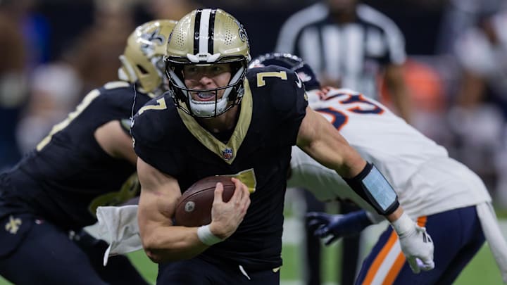 Taysom Hill had a big role as a QB and runner in the last win over the Bears but this Saints staff has reduced his role. Taysom Hill had a big role as a QB and runner in the last win over the Bears but this Saints staff has reduced his role.