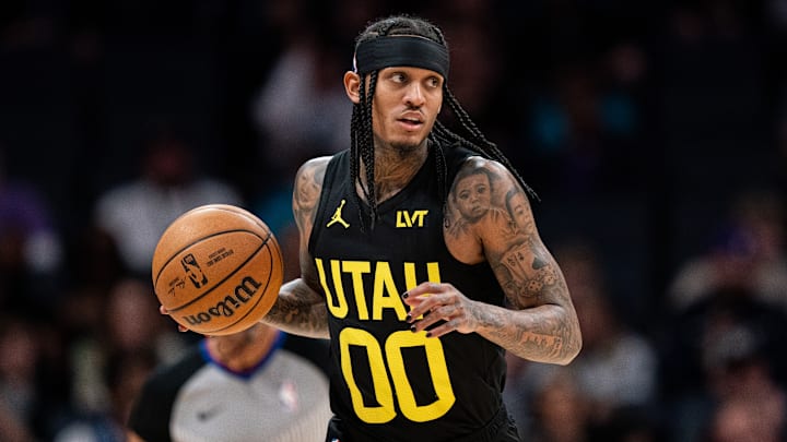 Jordan Clarkson brings the ball down the floor