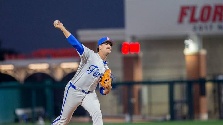Florida's Liam Peterson (12) was the starting pitcher for the Gators on Opening Day against UAB, Friday, February 13, 2026, at Condron Family Ballpark in Gainesville, Florida. The Gators lost Game 1 to the Blazers 9-7. 
[Cyndi Chambers/ Gainesville Sun] 2026