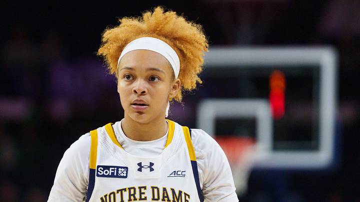 Notre Dame guard Hannah Hidalgo looks on during a women's basketball exhibition game against Truman State at Purcell Pavilion on Monday, Oct. 26, 2026, in South Bend. Notre Dame guard Hannah Hidalgo looks on during a women's basketball exhibition game against Truman State at Purcell Pavilion on Monday, Oct. 26, 2026, in South Bend.