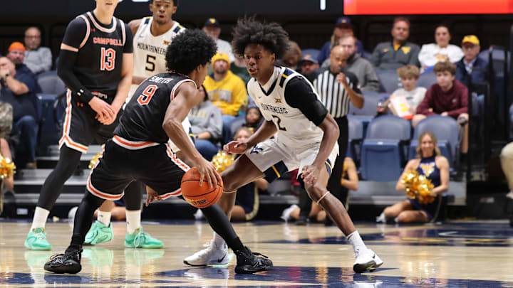 West Virginia University guard Amir Jenkins