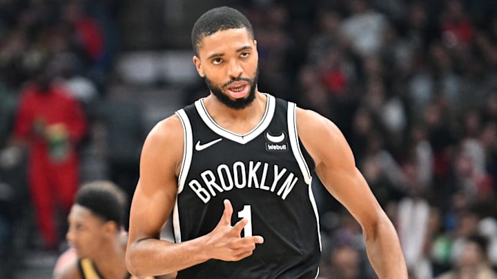 Feb 22, 2024; Toronto, Ontario, CAN; Brooklyn Nets guard Mikal Bridges (1) reacts after making a three point basket against the Toronto Raptors in the first half at Scotiabank Arena. Mandatory Credit: Dan Hamilton-Imagn Images Feb 22, 2024; Toronto, Ontario, CAN; Brooklyn Nets guard Mikal Bridges (1) reacts after making a three point basket against the Toronto Raptors in the first half at Scotiabank Arena. Mandatory Credit: Dan Hamilton-Imagn Images