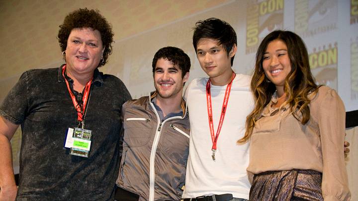 (L-R) Dot-Marie Jones, Darren Criss, Harry Shum Jr, Jenna Ushkowitz and Tina Cohen-Chang speaks on stage during day four of Comic-Con 2011 held at the San Diego Convention Center on July 24, 2011 in San Diego, California. (L-R) Dot-Marie Jones, Darren Criss, Harry Shum Jr, Jenna Ushkowitz and Tina Cohen-Chang speaks on stage during day four of Comic-Con 2011 held at the San Diego Convention Center on July 24, 2011 in San Diego, California.