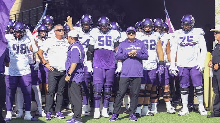 TCU waiting to run out of the tunnel