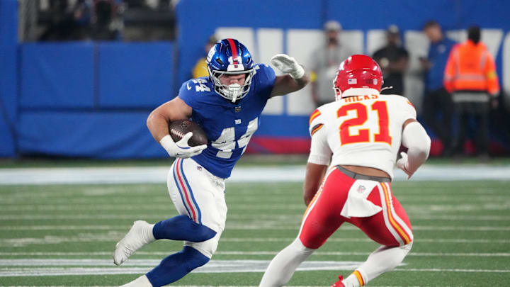 The Giants selected Skattebo in the fourth round of April's NFL draft.