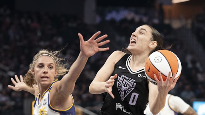 May 6, 2025; San Francisco, CA, USA; Golden State Valkyries guard Carla Leite. Mandatory Credit: Kyle Terada-Imagn Images