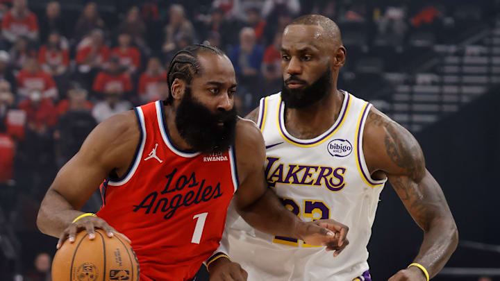 Lebron James, Los Angeles Lakers  andJames Harden, Los Angeles Clippers