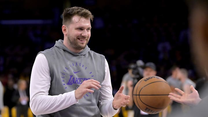 Doncic made his Lakers debut on Monday evening