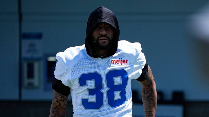 Detroit Lions defensive back Nick Whiteside (38) during OTAs at Meijer Performance Center in Allen Park on Friday, May 29, 2026.