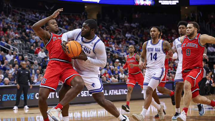 Jan 16, 2024; Newark, New Jersey, USA; Seton Hall Pirates guard Dylan Addae-Wusu (0) drives to the