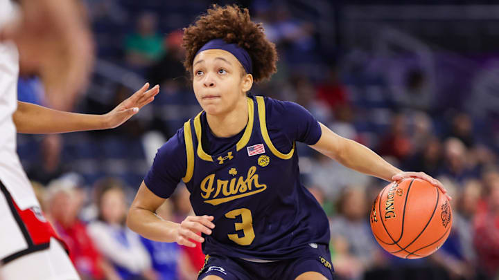 A lot of eyes will be on Hannah Hidalgo and the Fighting Irish in the first round against Fairfield. A lot of eyes will be on Hannah Hidalgo and the Fighting Irish in the first round against Fairfield.