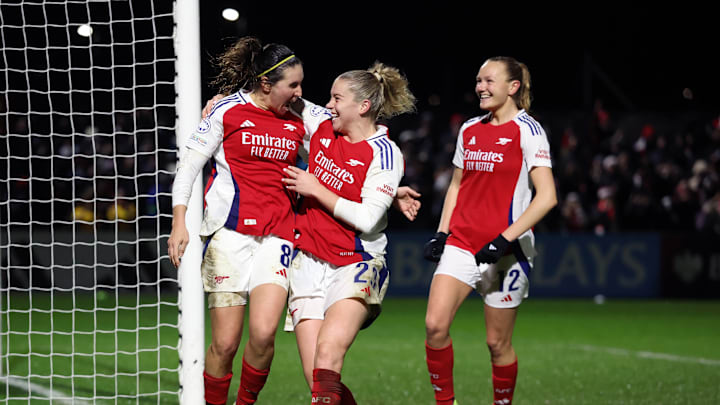 Arsenal feiert den Siegtreffer gegen Bayern