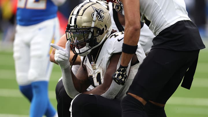 Saints running back Alvin Kamara points finger at his team for not being "very focused on details and execution" after 26-8 loss at Los Angeles Chargers on Sunday.