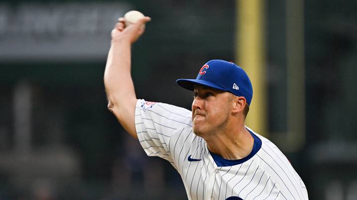 Jul 20, 2026; Chicago, Illinois, USA;  Chicago Cubs pitcher Jameson Taillon (50) delivers the ball during the first inning against the Detroit Tigers at Wrigley Field. Mandatory Credit: Matt Marton-Imagn Images
