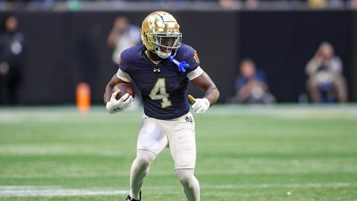 Notre Dame Fighting Irish running back Jeremiyah Love