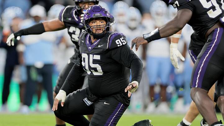 TCU Horned Frogs defensive tackle Markis Deal (95) against the North Carolina Tar Heels in the second half at Aviva Stadium. TCU Horned Frogs defensive tackle Markis Deal (95) against the North Carolina Tar Heels in the second half at Aviva Stadium.